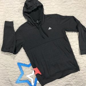 Adidas Gray Pullover Hoodie, Gray, Men’s Medium.